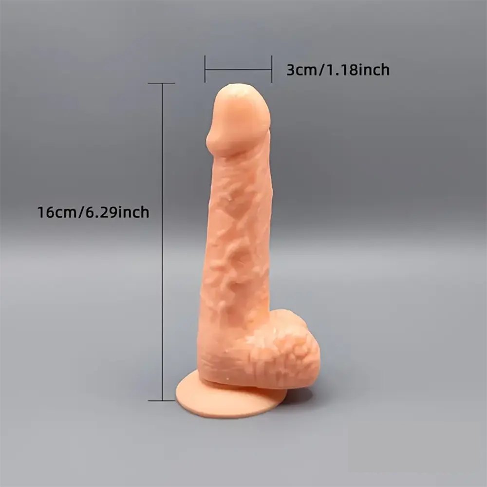Flesh slim realistic dildo, photo 8
