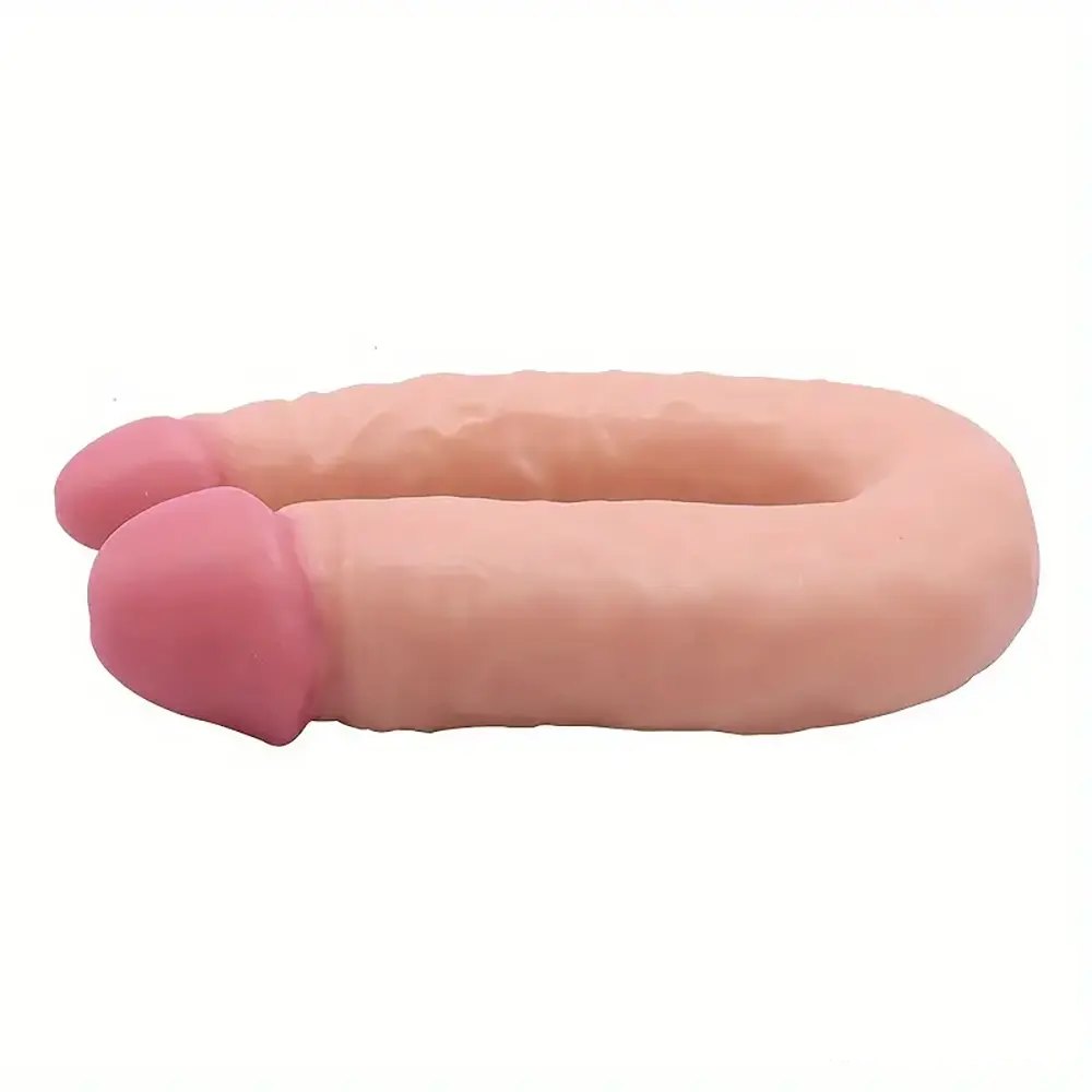 Flesh-tone double ended dildo, photo 2