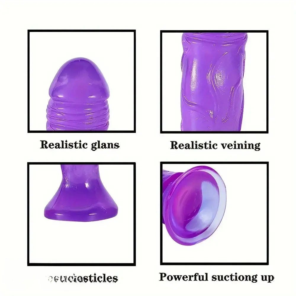 Small jelly realistic suction cup dildo, photo 6