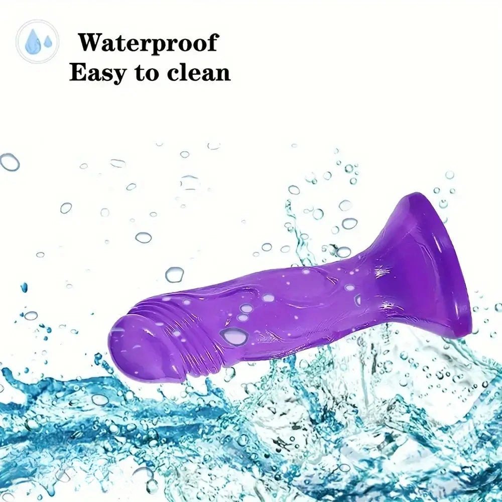 Small jelly realistic suction cup dildo, photo 9