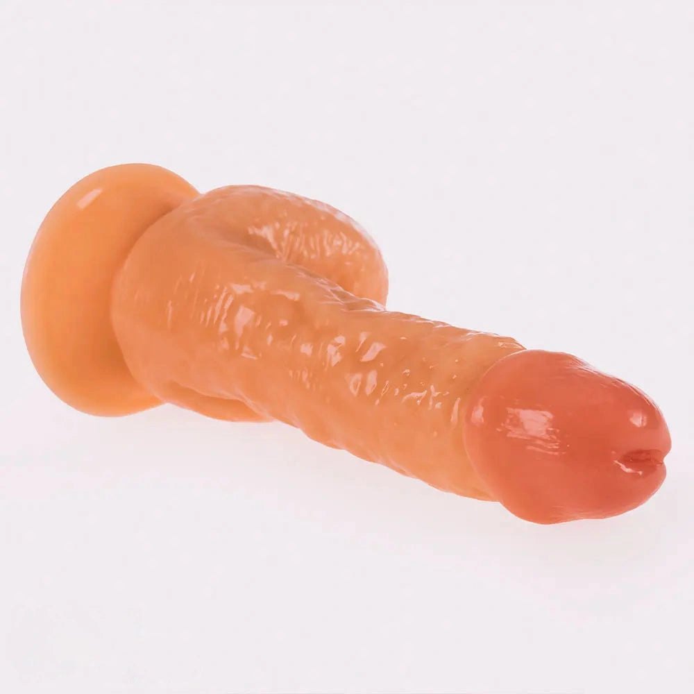 Realistic pvc suction cup dildo in black and flesh, photo 7