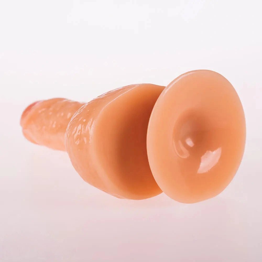 Realistic pvc suction cup dildo in black and flesh, photo 8