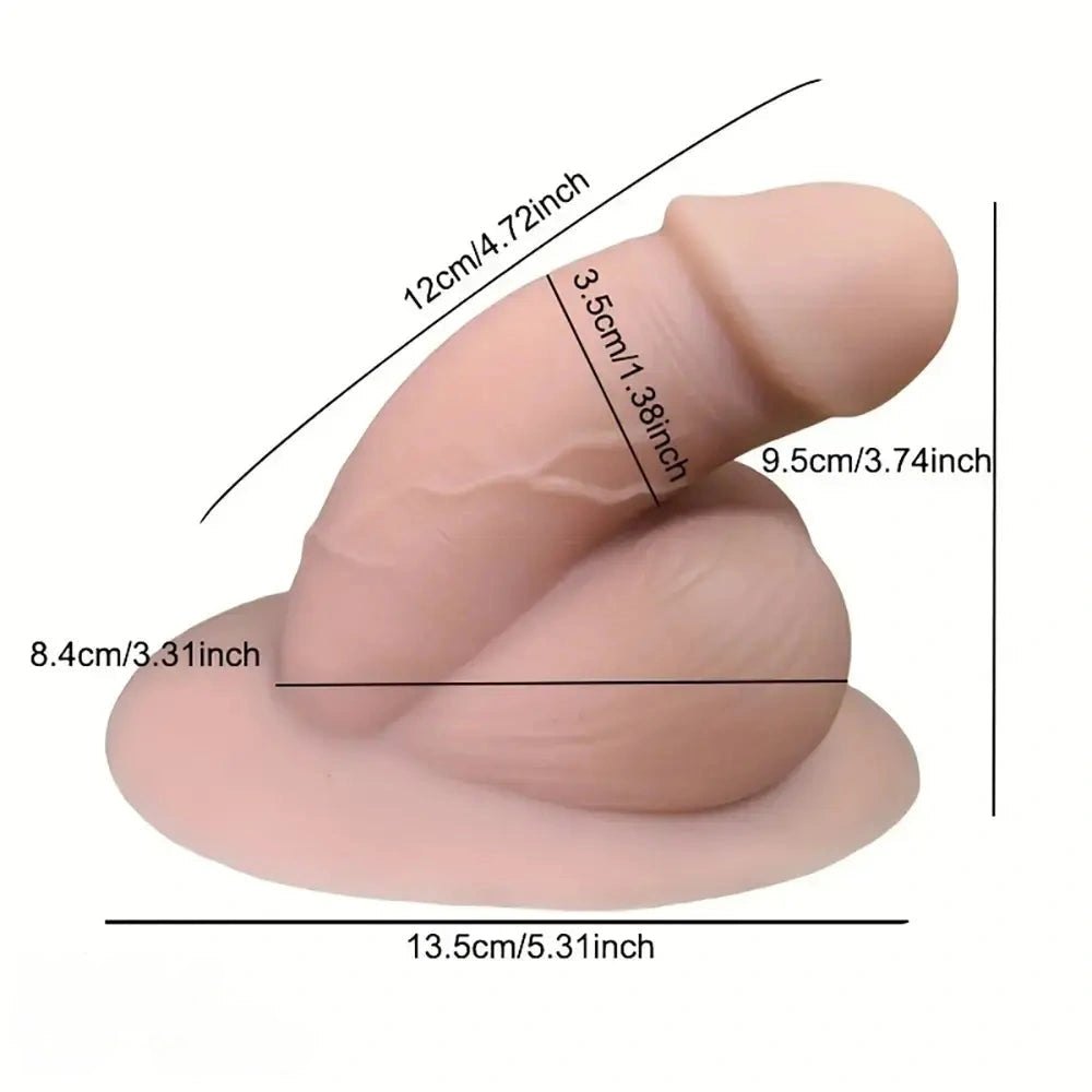 Flesh-tone small realistic silicone dildo, photo 6