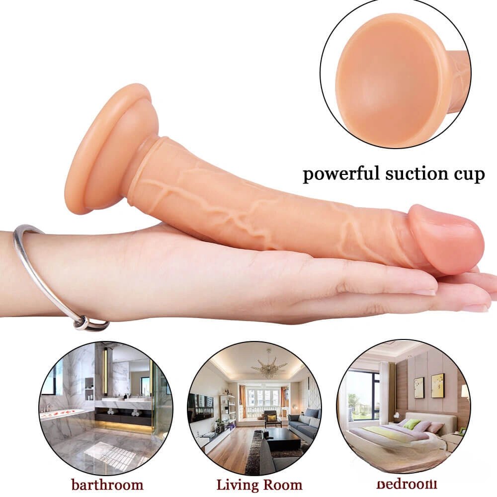 Slim realistic suction cup dildo, photo 10