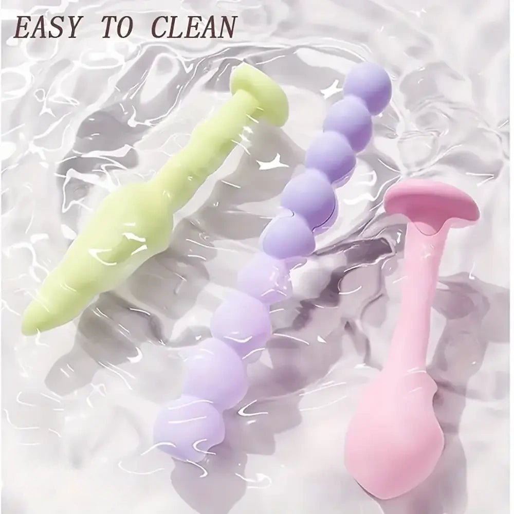 Small silicone anal bead and plug set, photo 2