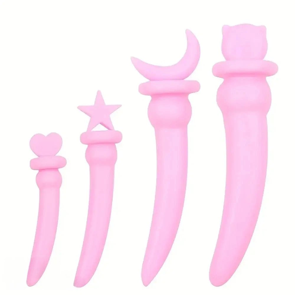 Pink and purple slim probe set with charm toppers