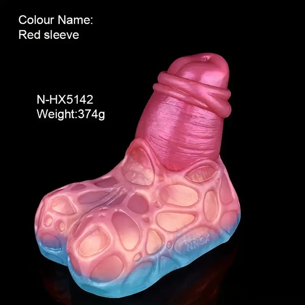 #1 colorful cell textured silicone fantasy dildo