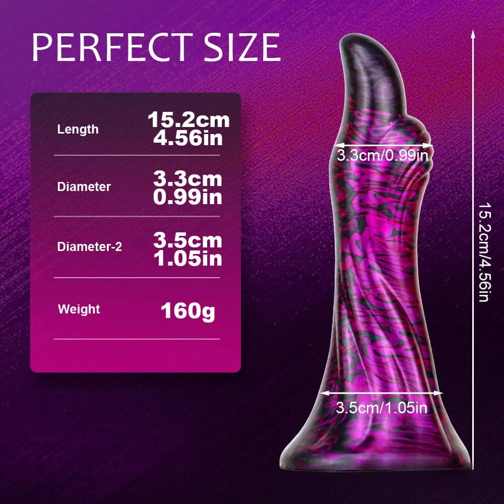 #1 marbled small thumb fantasy dildo