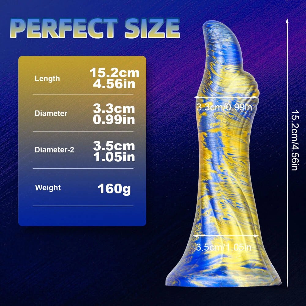 #3 marbled small thumb fantasy dildo