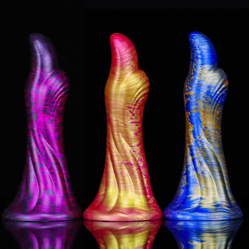 Marbled small thumb fantasy dildo, photo 1