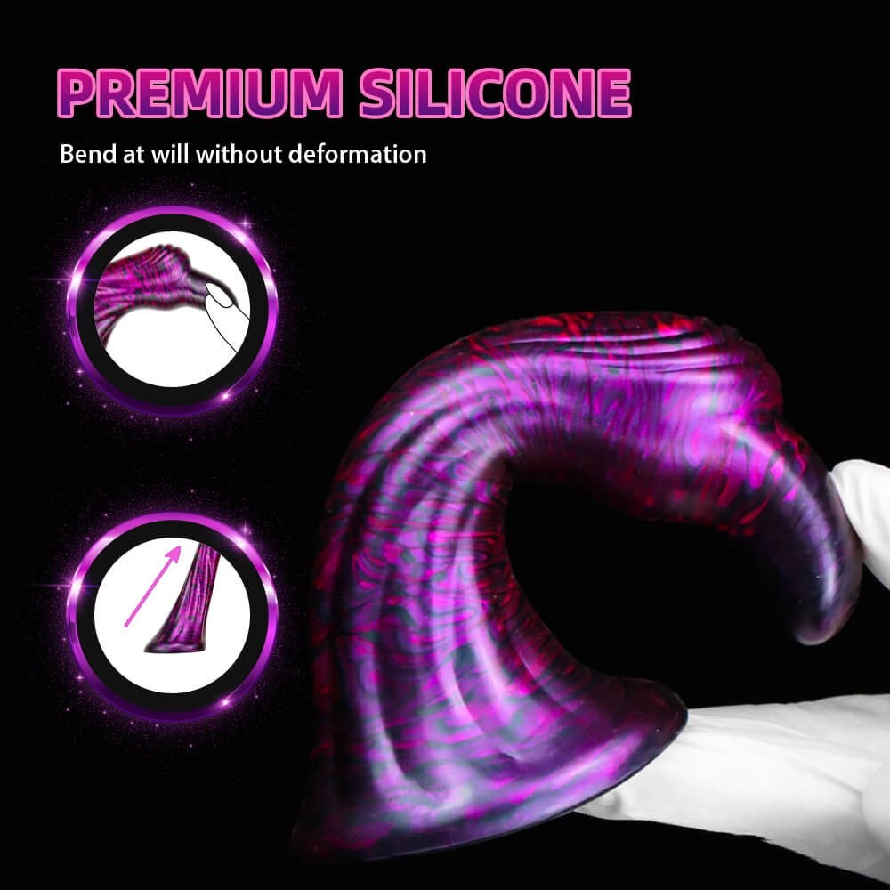 Marbled small thumb fantasy dildo, photo 9
