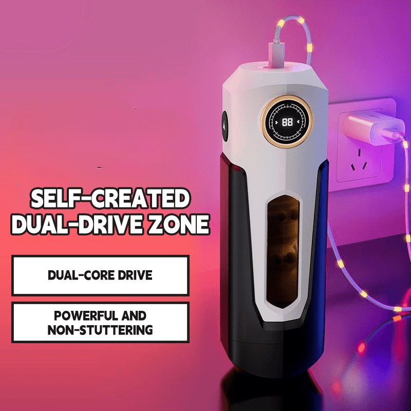 Black smart heating retractable masturbator, photo 3