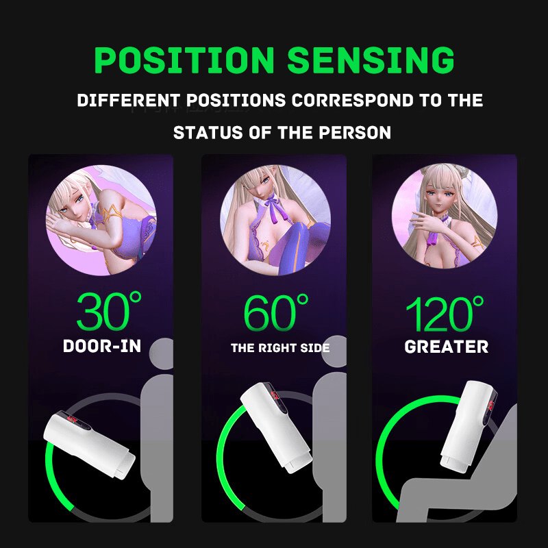 White smart interactive male masturbator device, photo 4