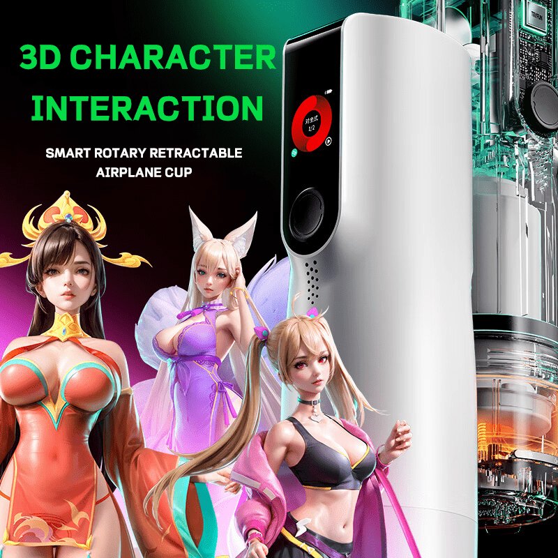 White smart interactive male masturbator device, photo 6
