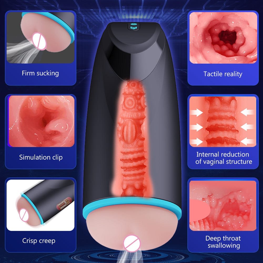 Black smart vibrating male masturbator, photo 3