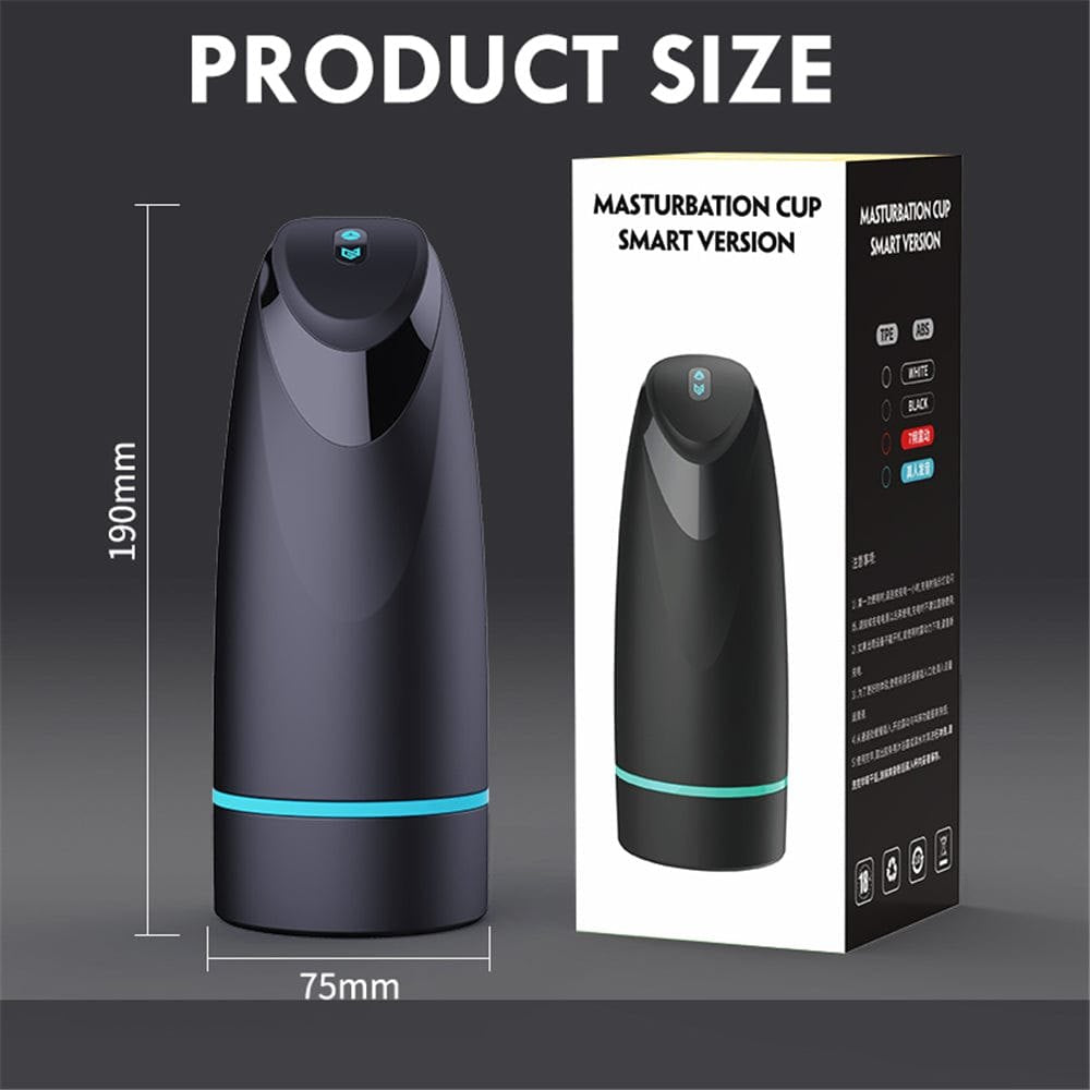 Black smart vibrating male masturbator, photo 7
