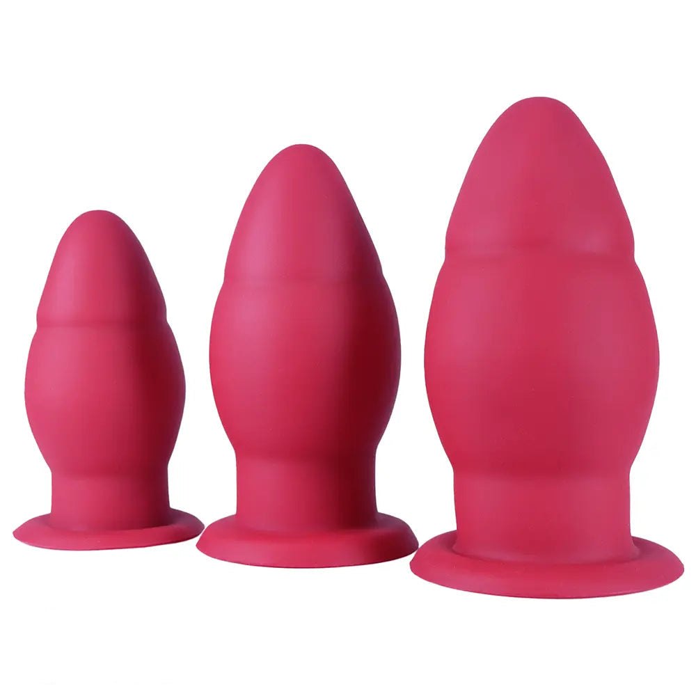 Rose red smooth bulb anal plug, photo 1