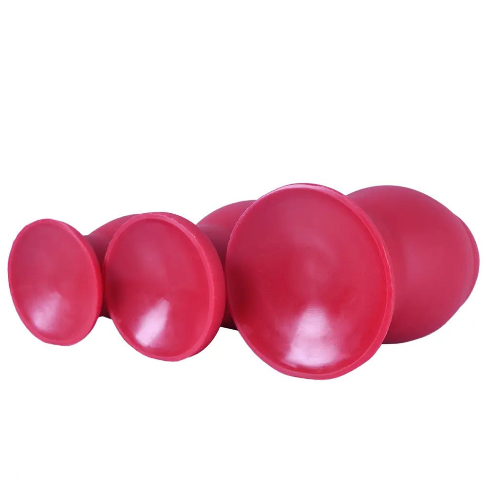 Rose red smooth bulb anal plug, photo 12