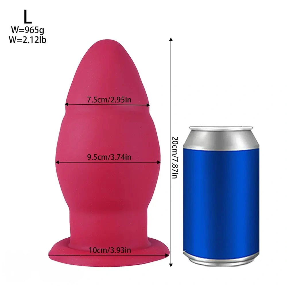 Rose red smooth bulb anal plug, photo 16