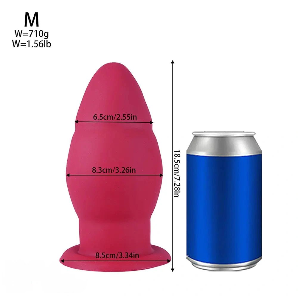 Rose red smooth bulb anal plug, photo 17