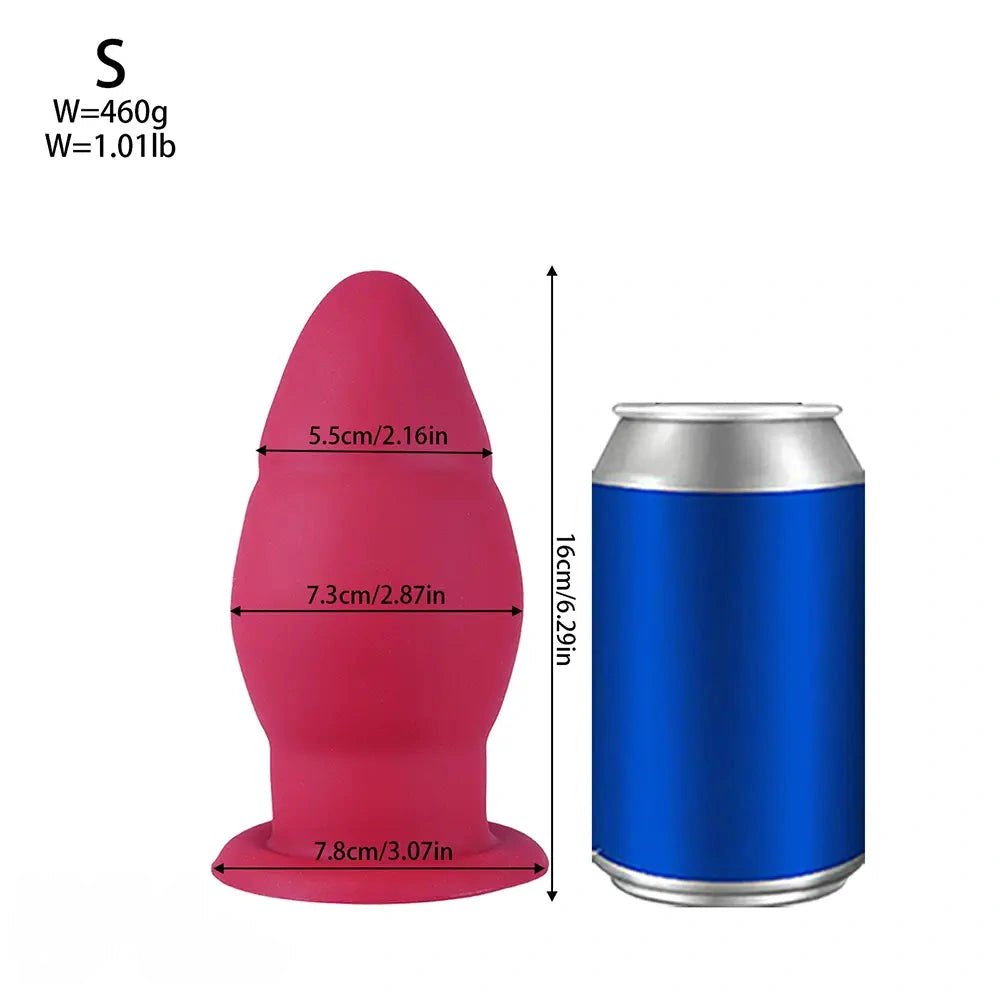 Rose red smooth bulb anal plug, photo 18