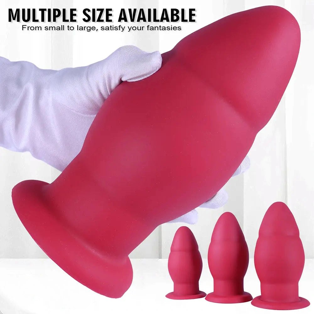 Rose red smooth bulb anal plug, photo 5