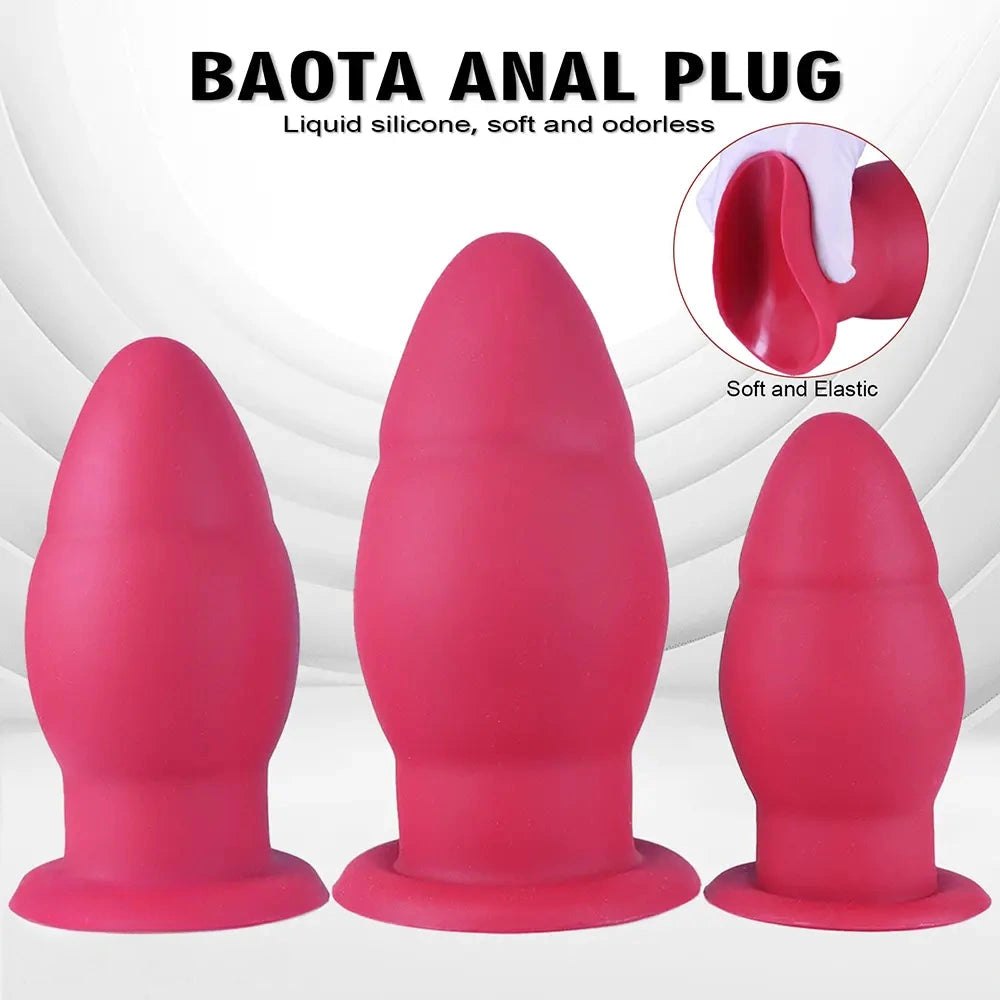 Rose red smooth bulb anal plug, photo 6