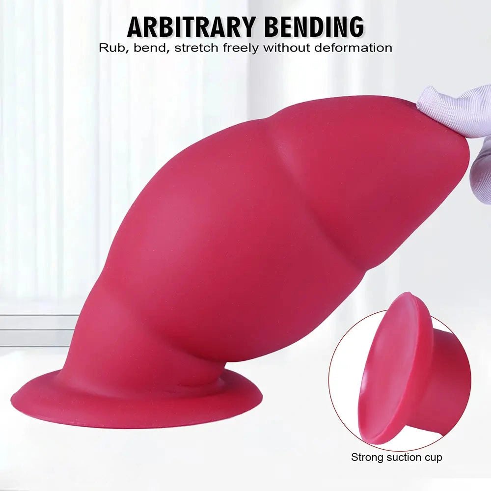 Rose red smooth bulb anal plug, photo 7