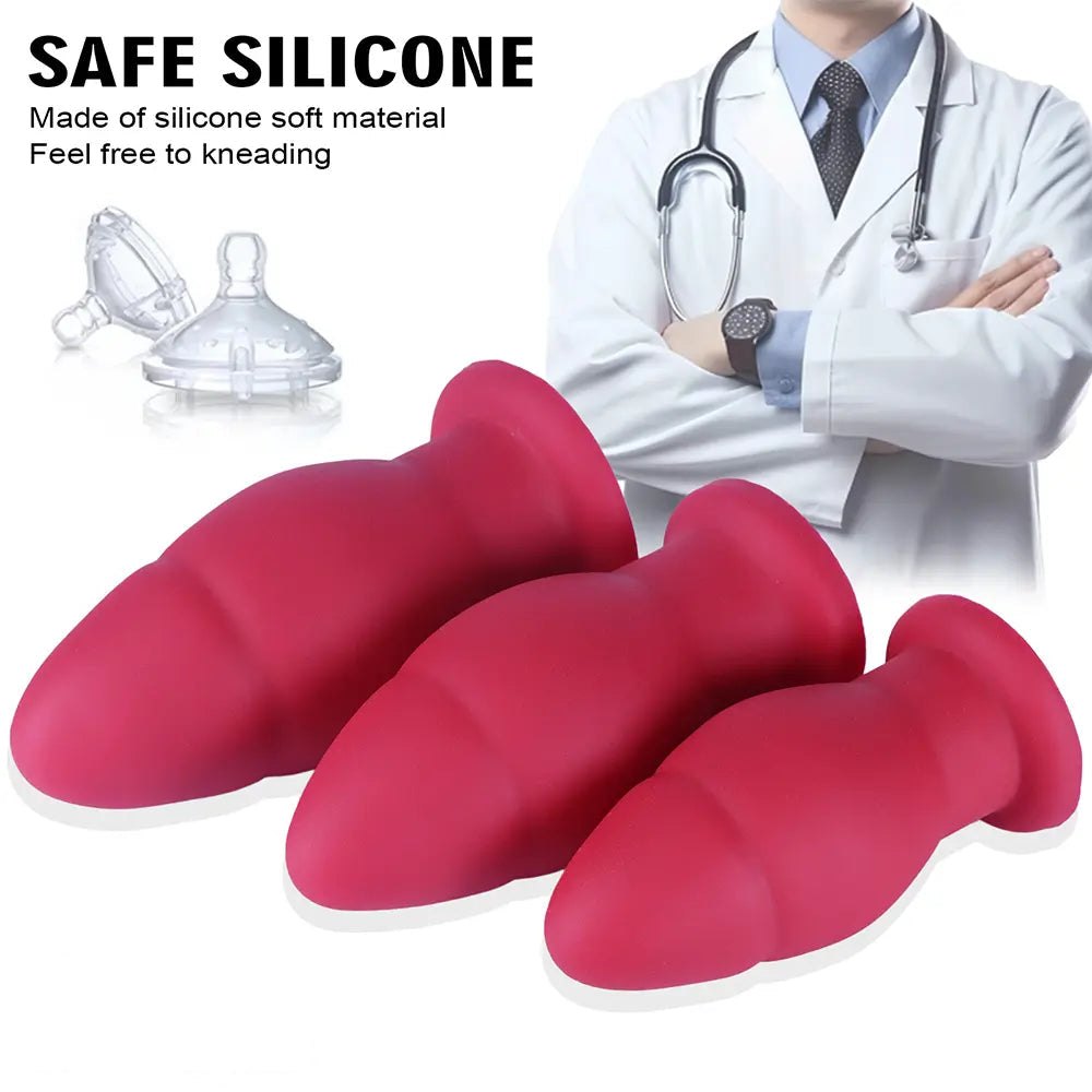 Rose red smooth bulb anal plug, photo 8