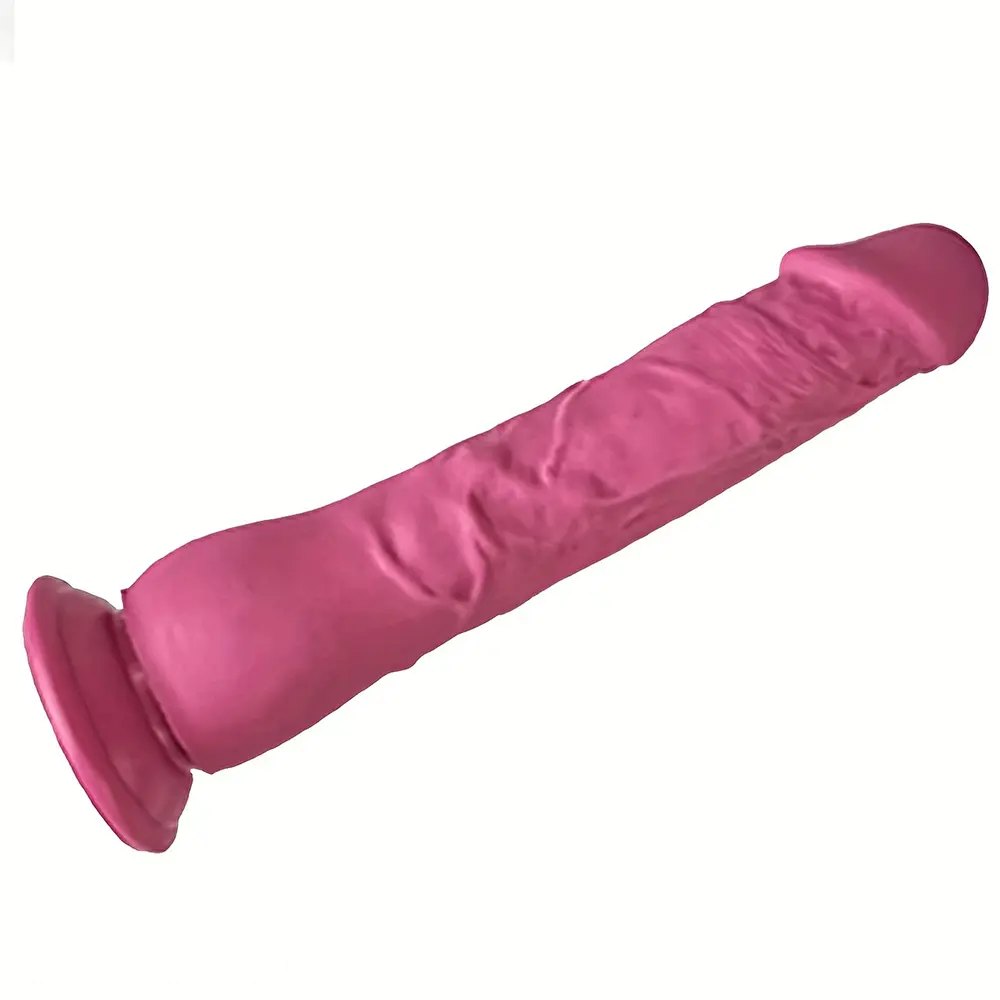Rose Red smooth eggless realistic silicone dildo