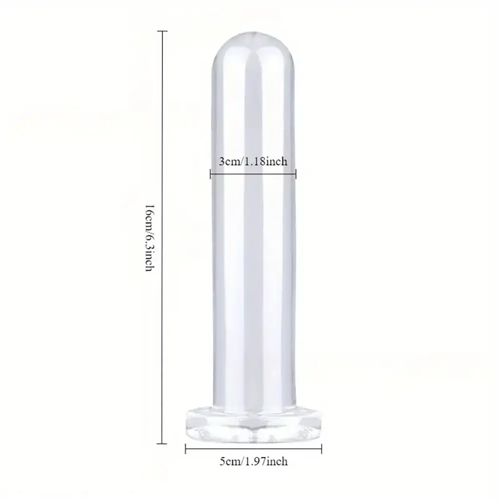 Clear smooth graduated PVC anal dildo