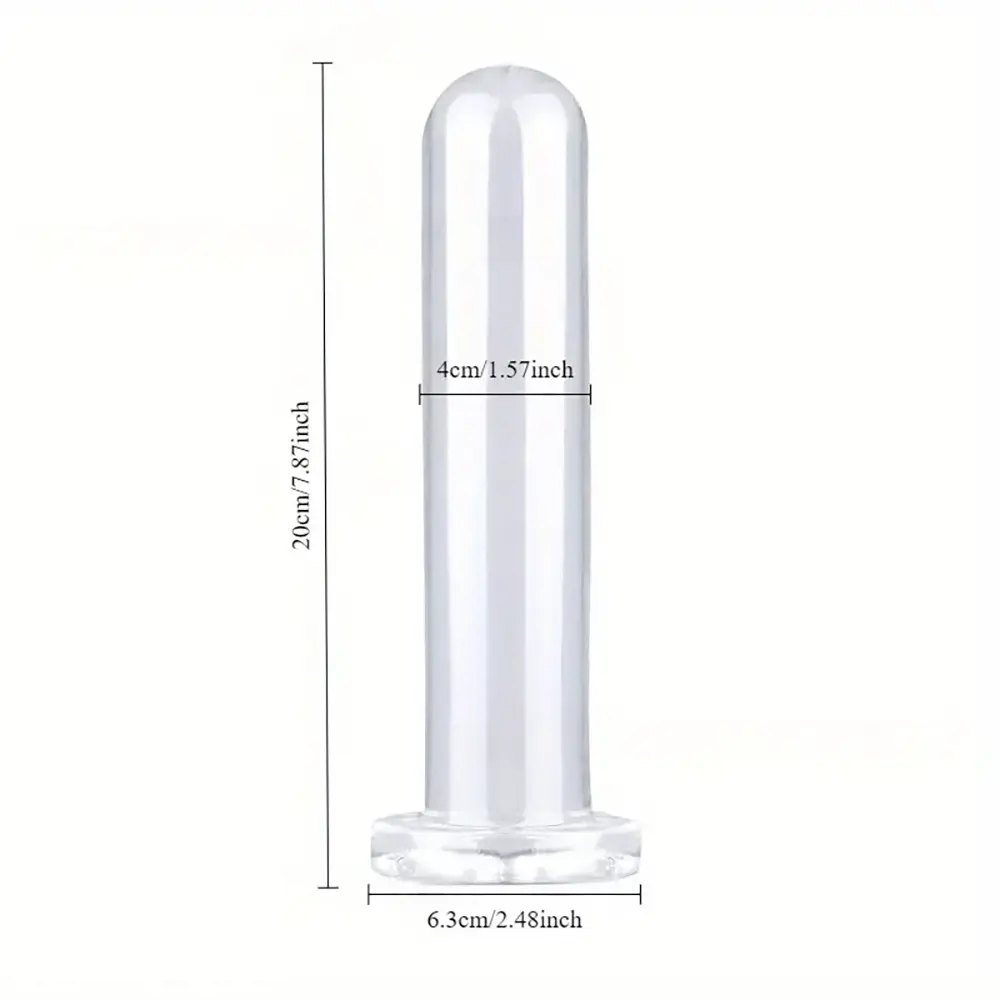 Clear smooth graduated PVC anal dildo
