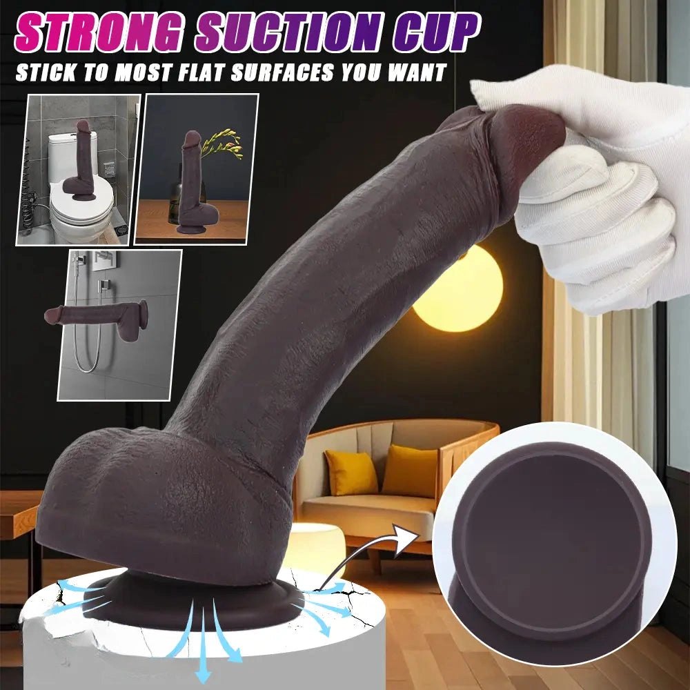 Coffee smooth head suction cup dildo, photo 4