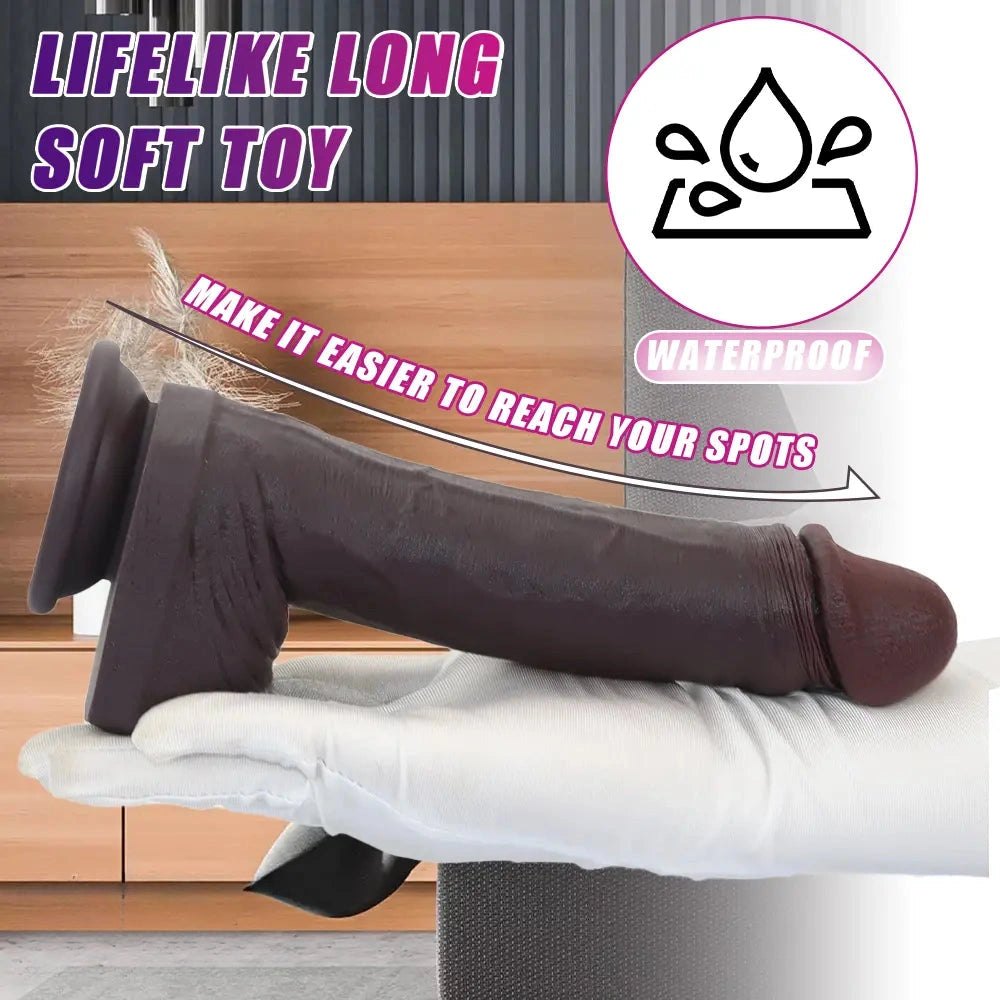 Coffee smooth head suction cup dildo, photo 6