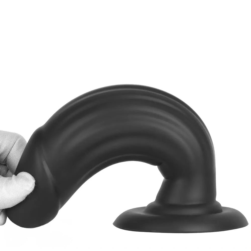 And orange smooth silicone realistic dildo, photo 14