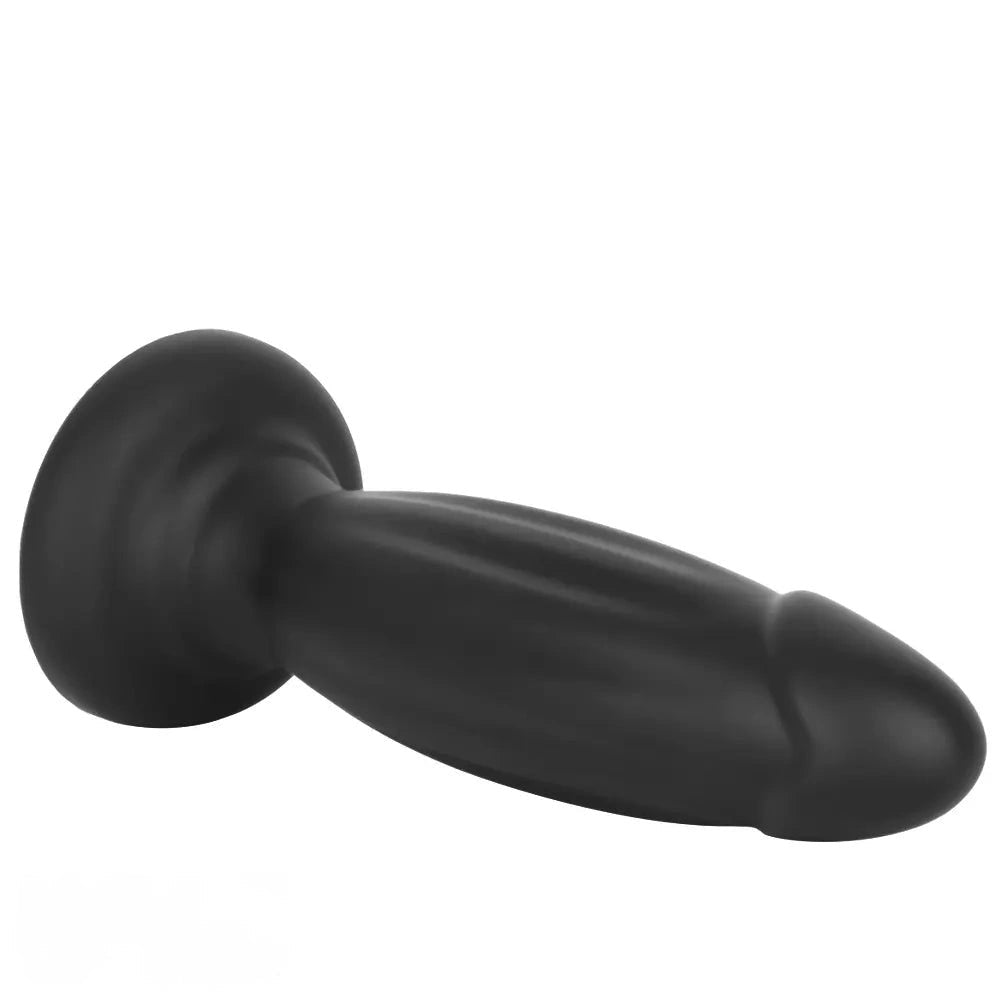 And orange smooth silicone realistic dildo, photo 3