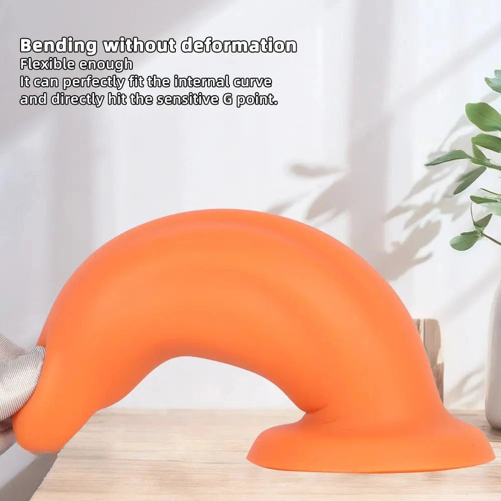 Smooth thick silicone dolphin-style dildo, photo 6