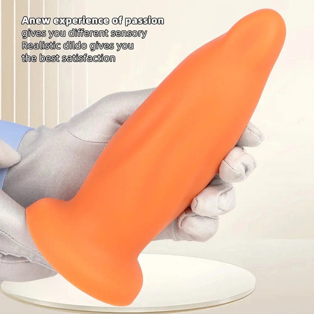 Smooth thick silicone dolphin-style dildo, photo 7