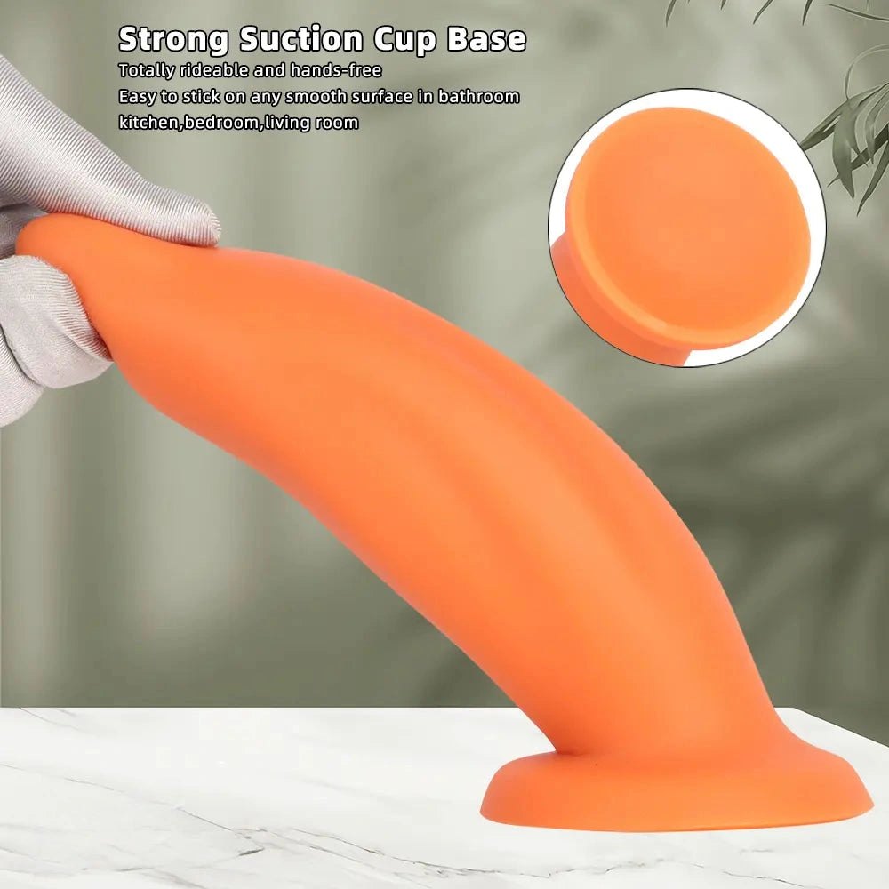 Smooth thick silicone dolphin-style dildo, photo 8