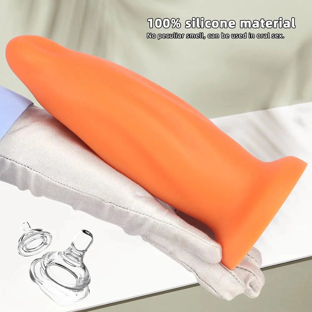 Smooth thick silicone dolphin-style dildo, photo 9