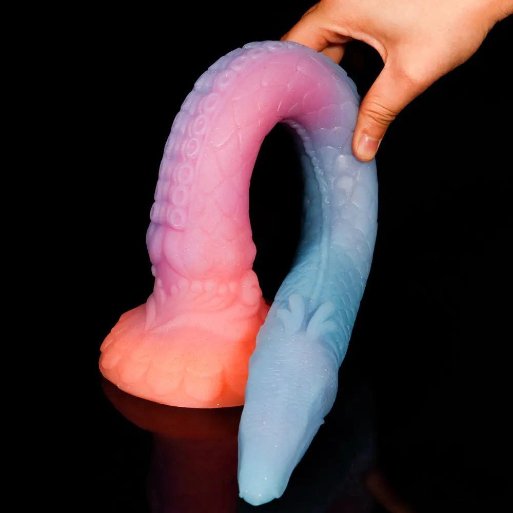 Snake-textured silicone fantasy dildo, photo 5