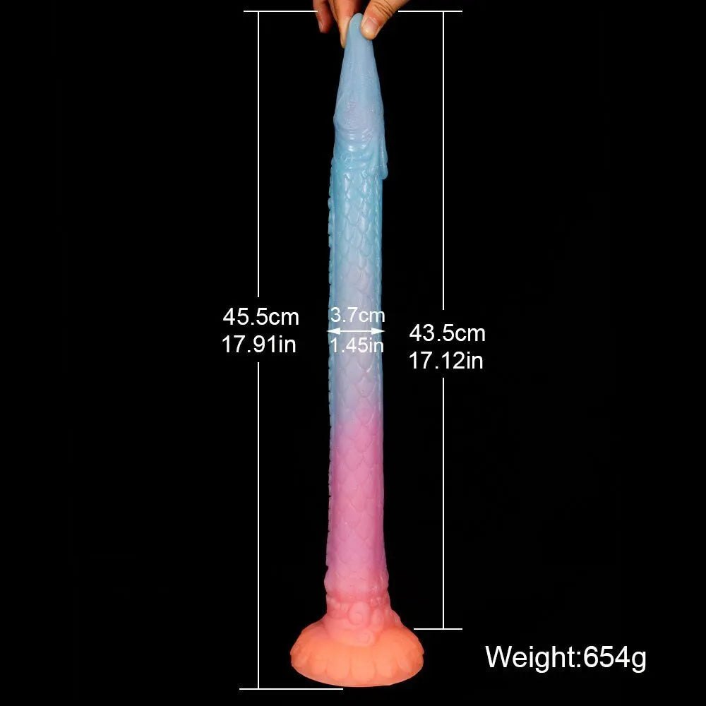 Snake-textured silicone fantasy dildo, photo 9