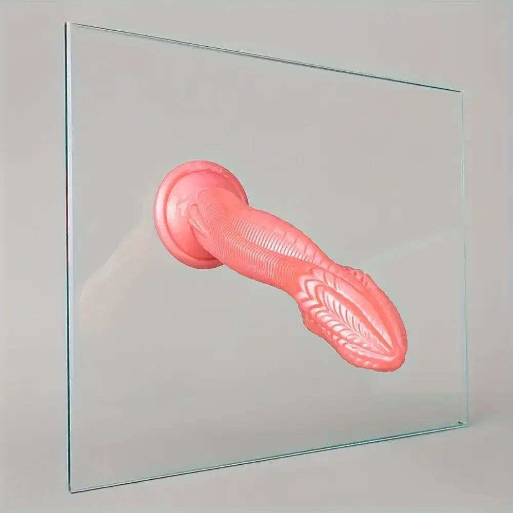 Snake scale textured PVC dildo with suction cup base, photo 10