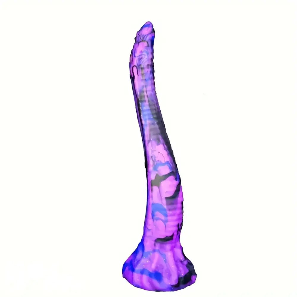 Mixed tone snake scale silicone fantasy dildo, photo 2