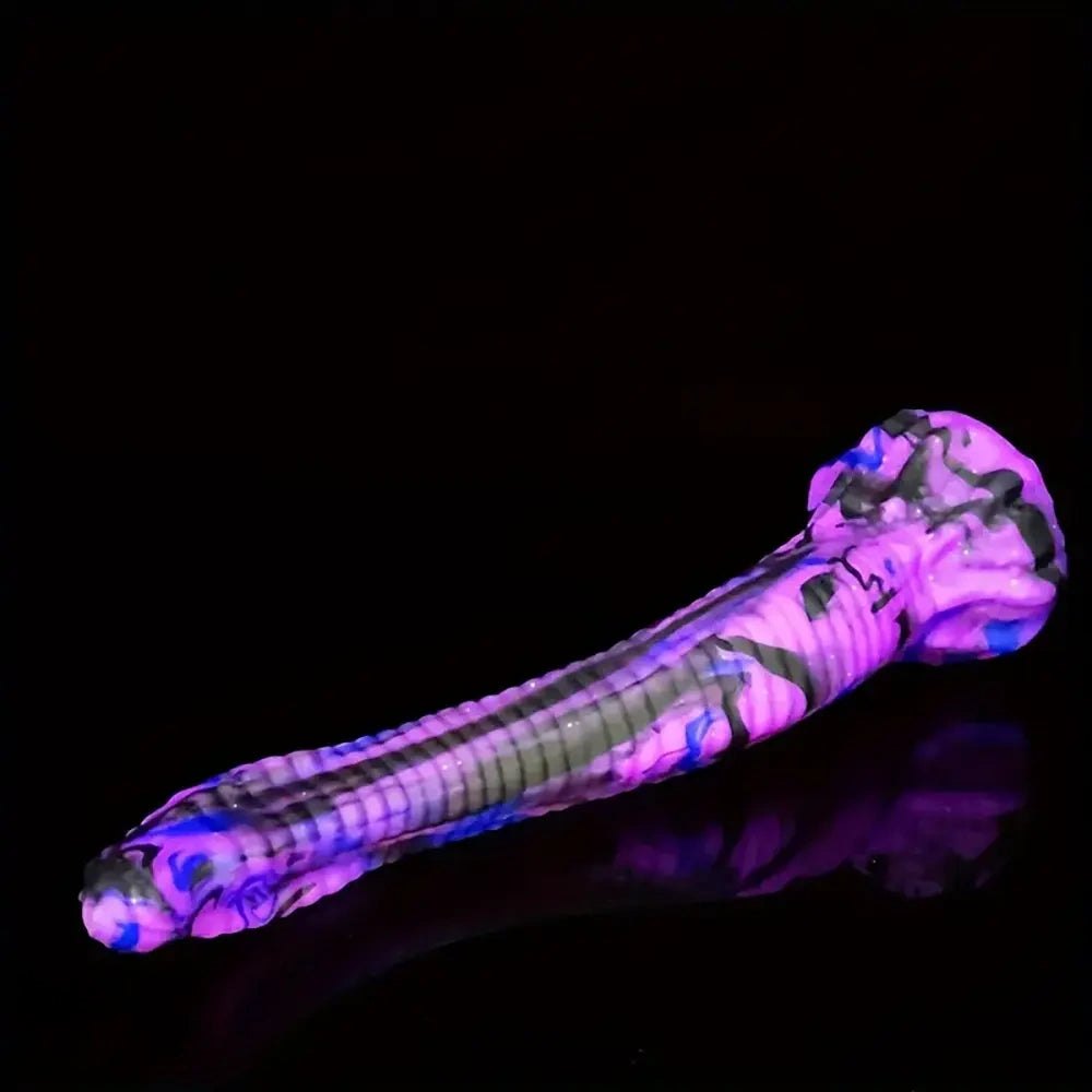 Mixed tone snake scale silicone fantasy dildo, photo 3