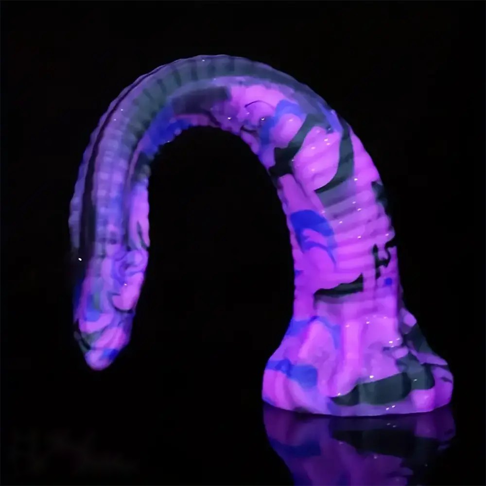 Mixed tone snake scale silicone fantasy dildo, photo 6