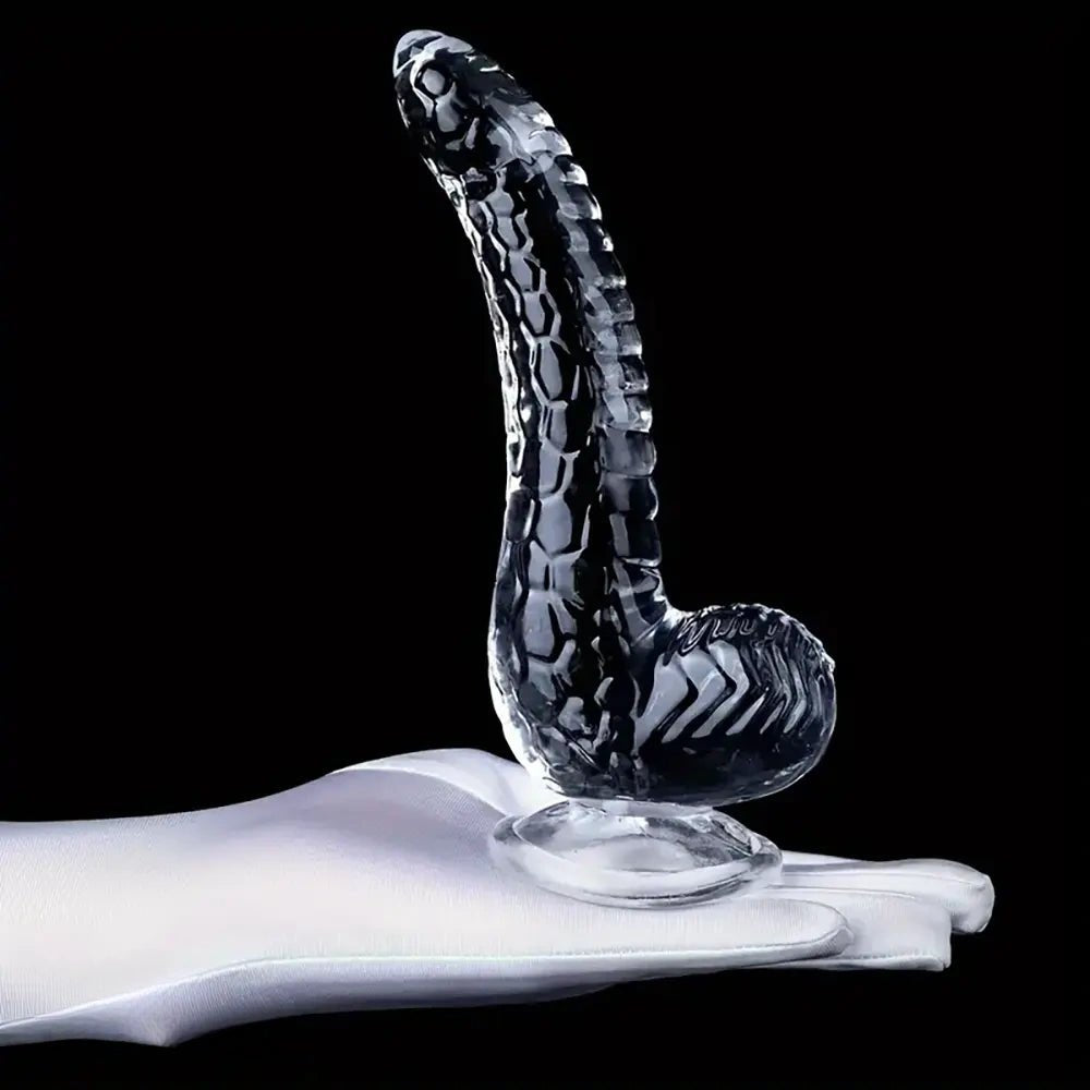 Snake-scale textured fantasy dildo, photo 5