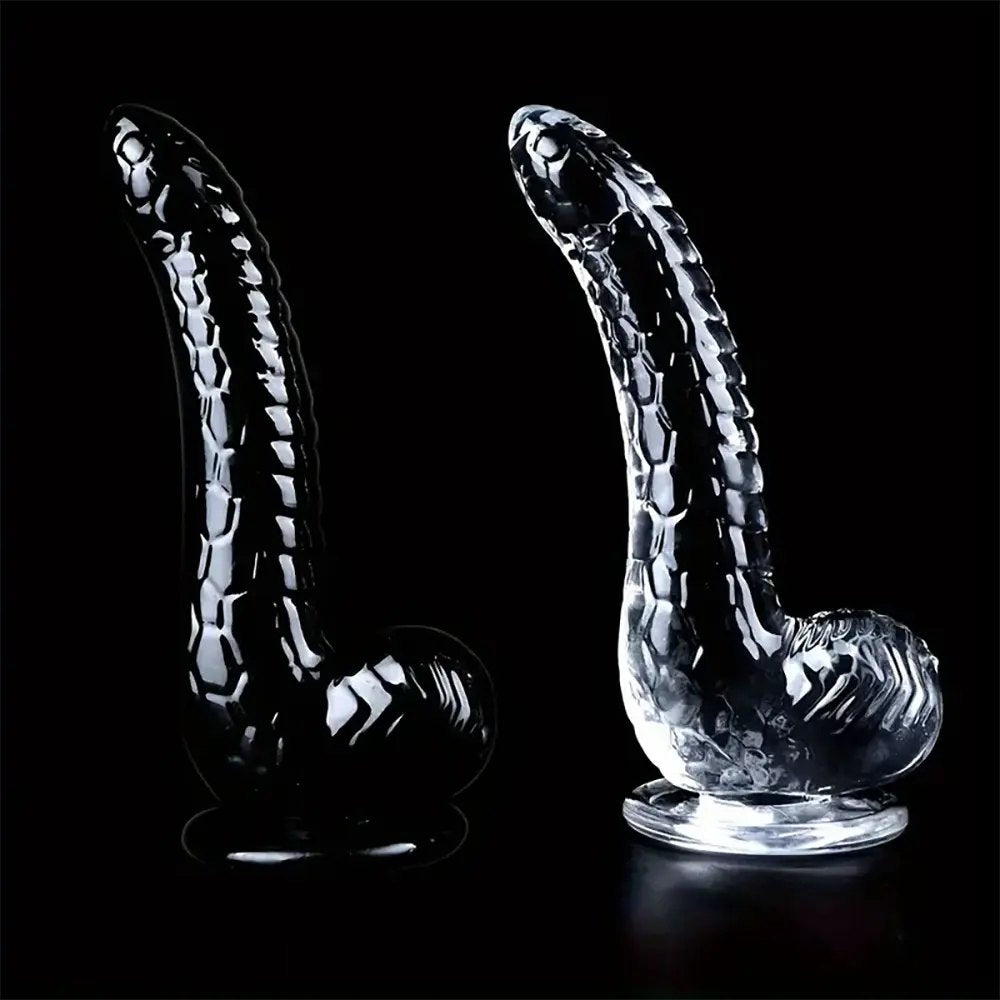 Snake-scale textured fantasy dildo, photo 9