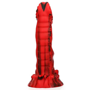 Red and black scaled animal dildo, photo 1