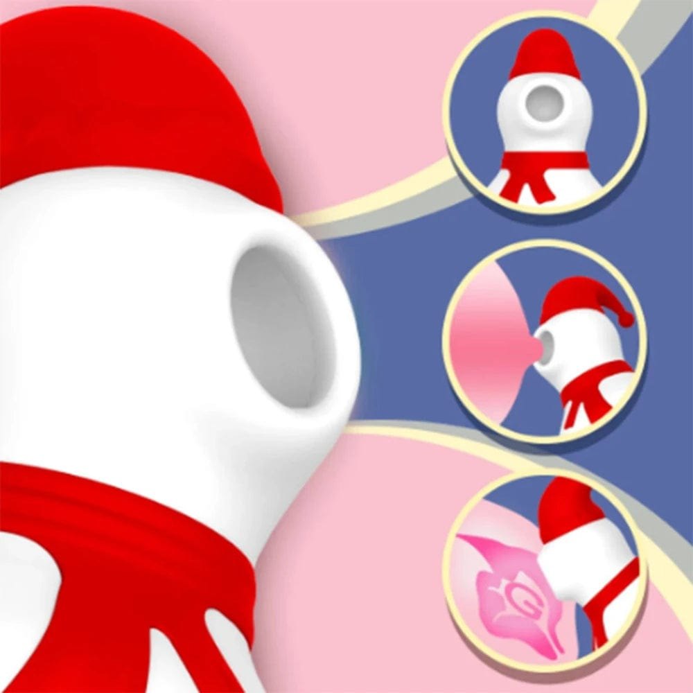 Snowman-shaped clitoral suction vibrator, photo 2
